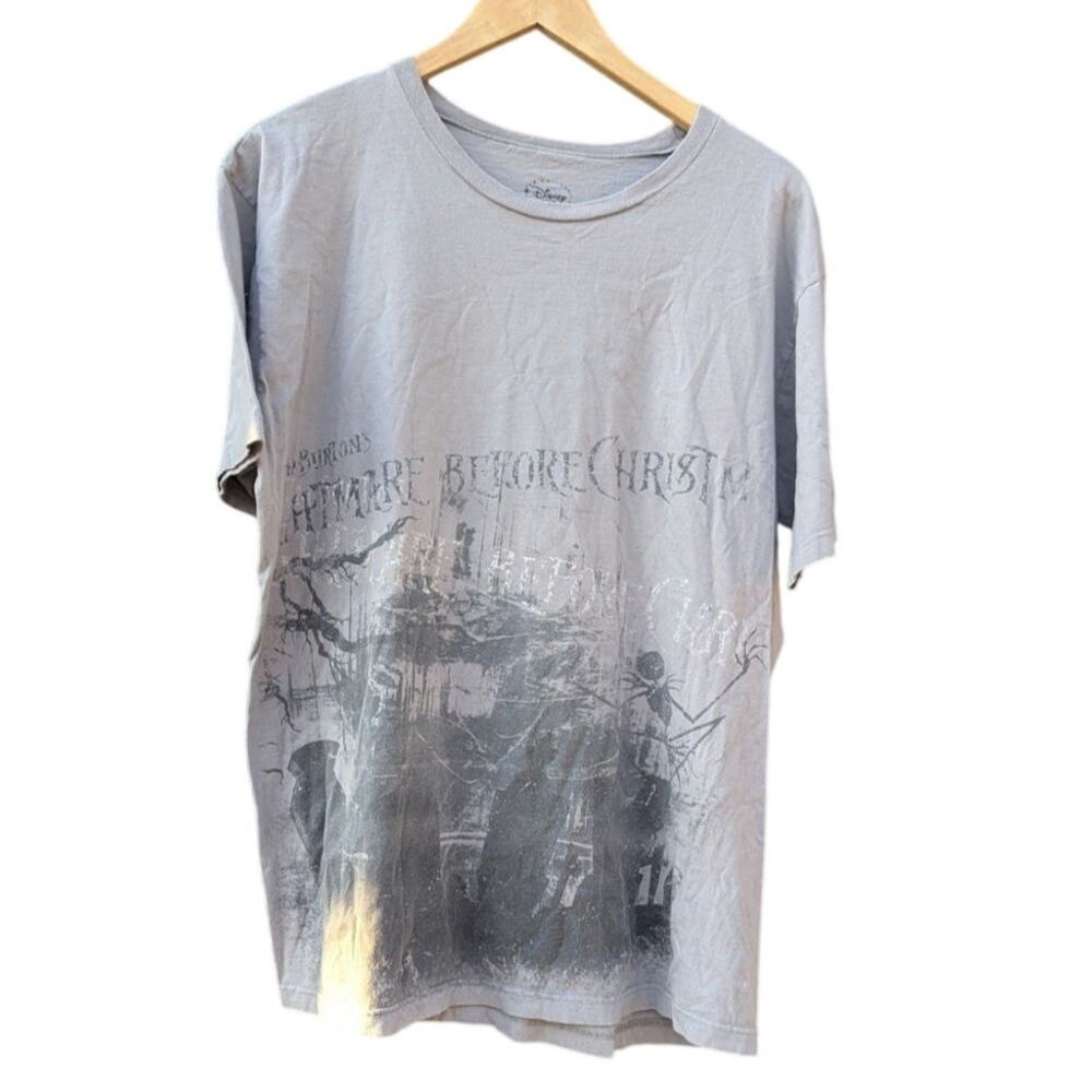 Disney Store Nightmare Before Christmas Whimsygoth Emo Grey Gray T Shirt L